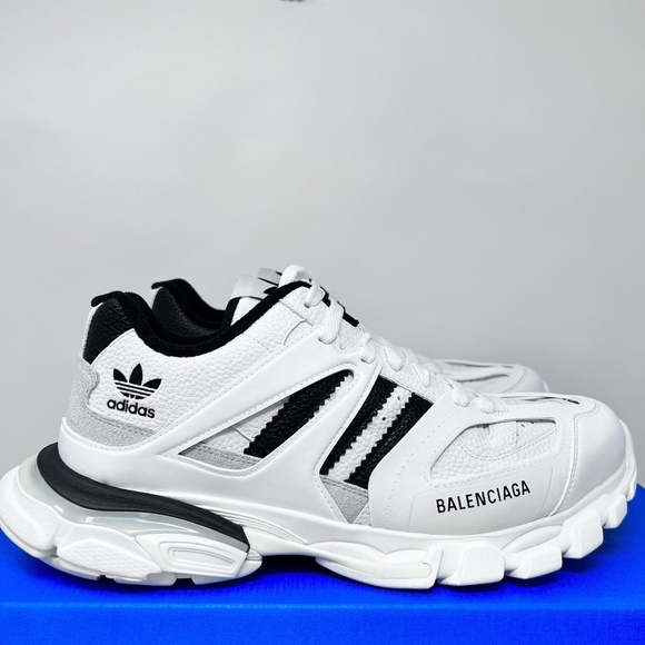 Balenciaga Other - Balenciaga x Adidas Track Forum Sneakers Size 45 EU White Black